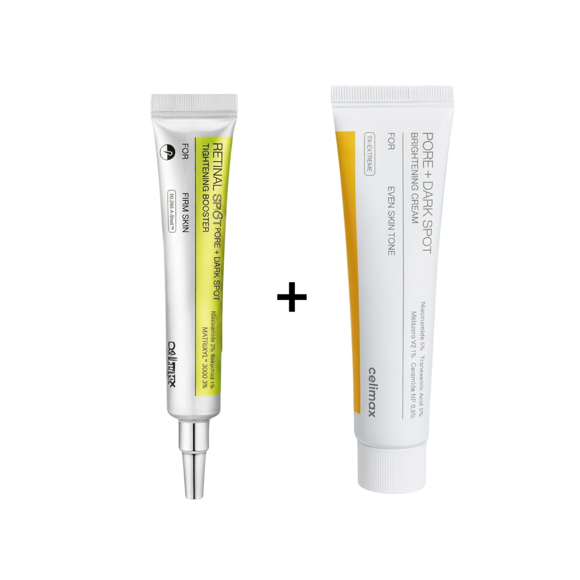 Celimax Retinal Shot Tightening Booster + Pore+Dark Spot Brightening Cream