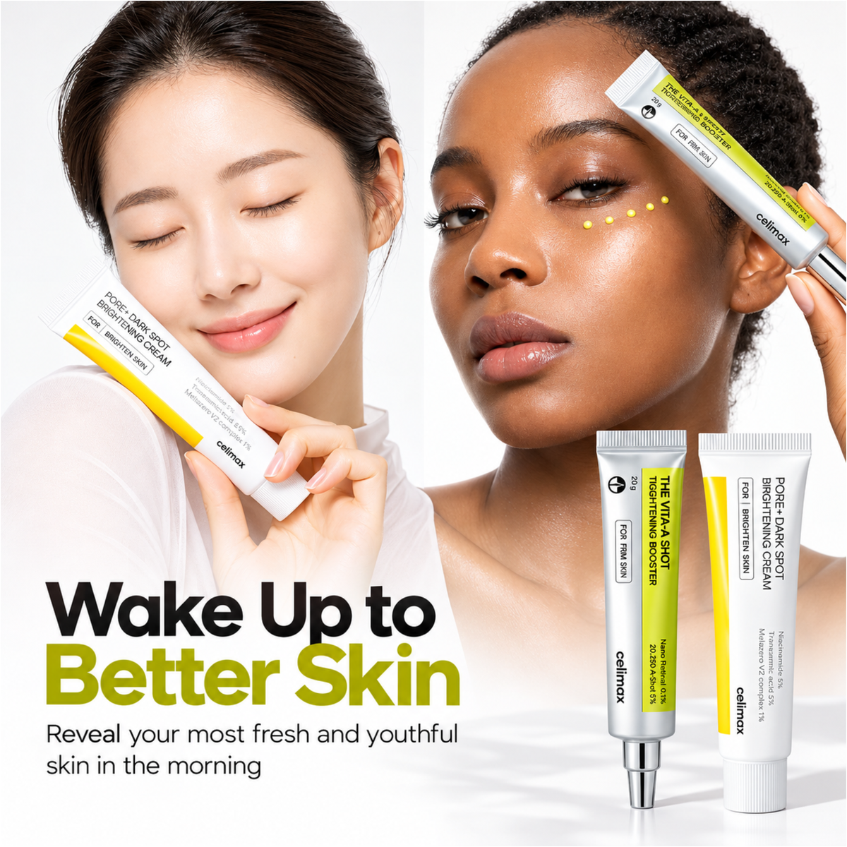 Celimax Retinal Shot Tightening Booster + Pore+Dark Spot Brightening Cream
