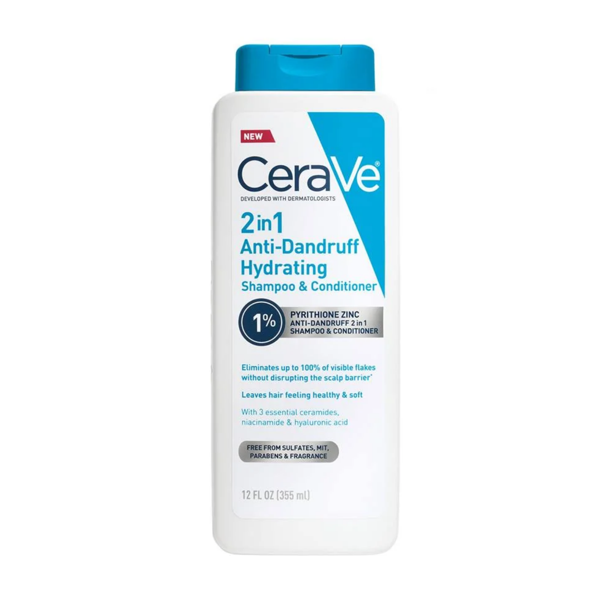 CeraVe 2-in-1 Anti-Dandruff Hydrating Shampoo and Conditioner 355ml