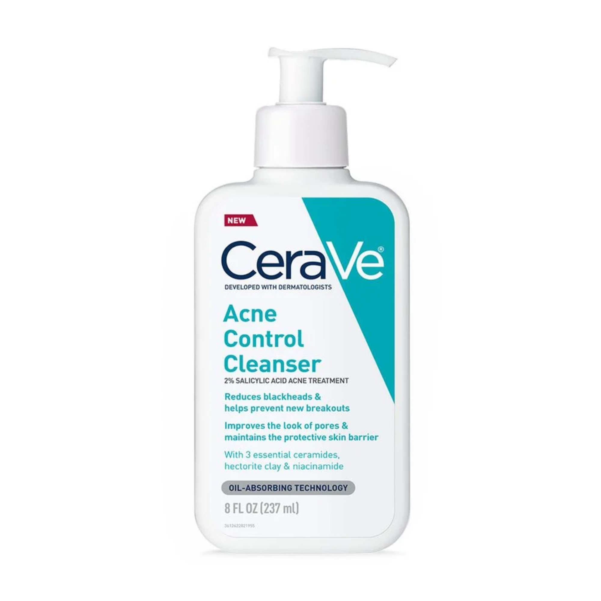 CeraVe Acne Control Cleanser 2% Salicylic Acid Acne Treatment 237ml