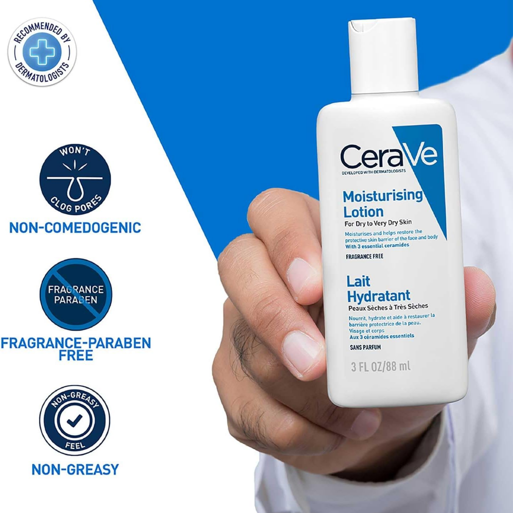 CeraVe Moisturising Lotion For Dry To Very Dry Skin 88ml