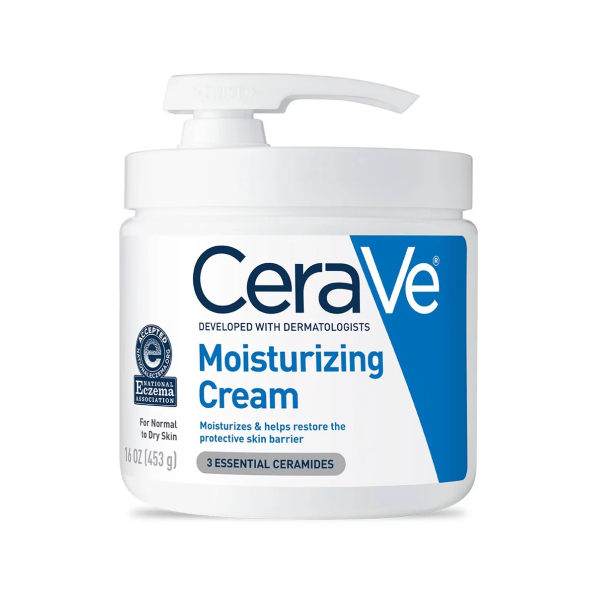 Cerave Moisturizing Cream For Normal To Dry Skin With Pump 453gm