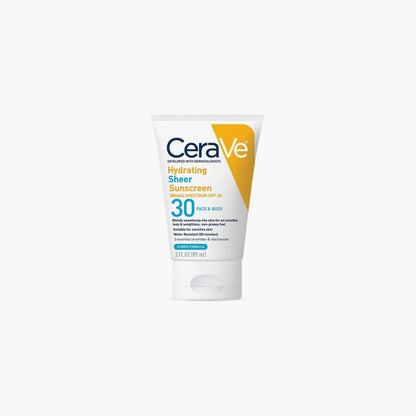 Cerave Hydrating Sheer Sunscreen Broad Spectrum SPF30 89ml