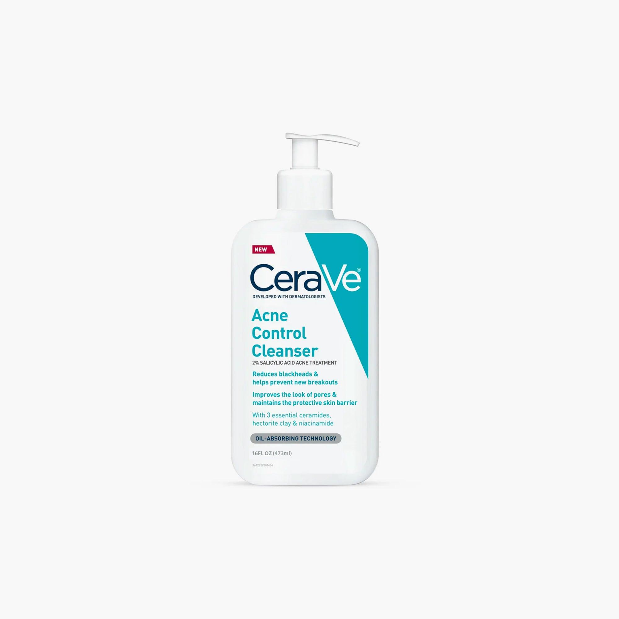 CeraVe Acne Control Cleanser 2% Salicylic Acid Acne Treatment 473ml - TheSkinFit