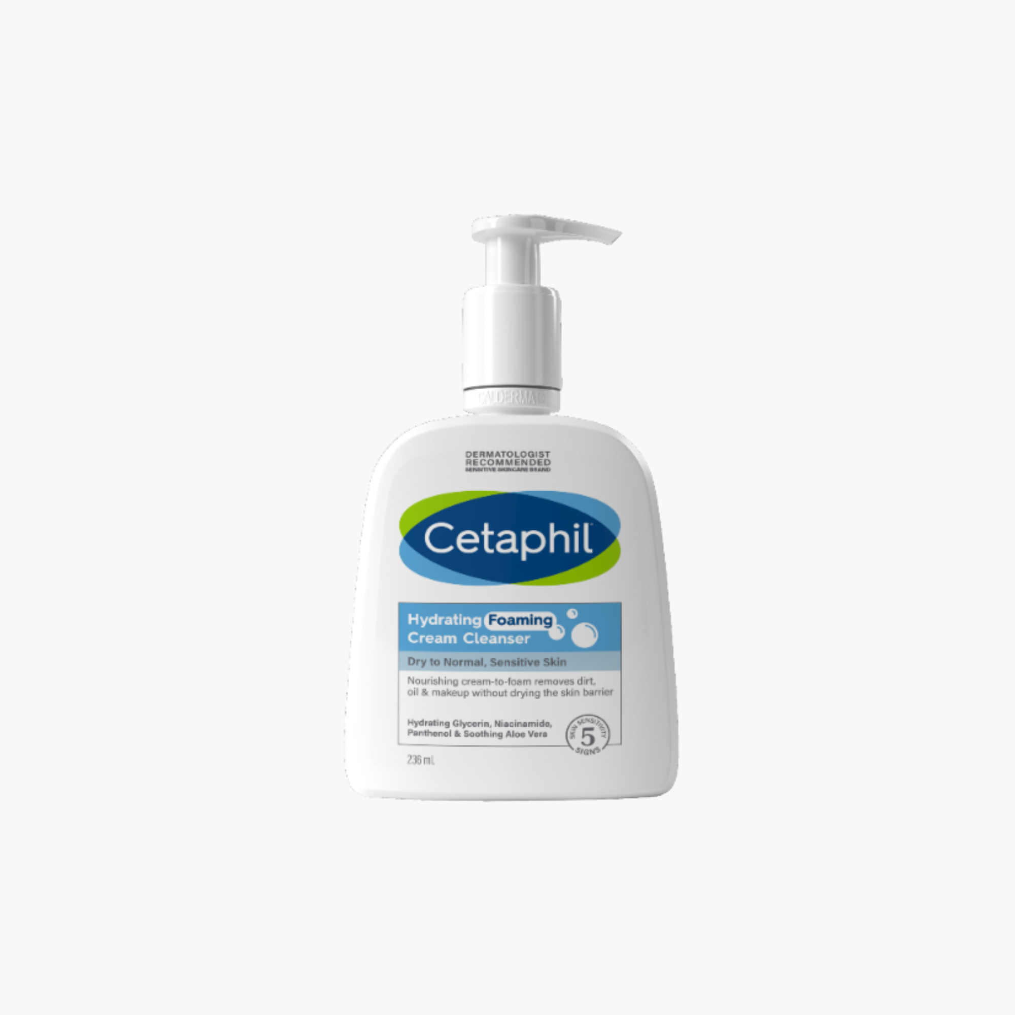 Cetaphil Hydrating Foaming Cream Cleanser Dry To Normal, Sensitive Skin 236ml