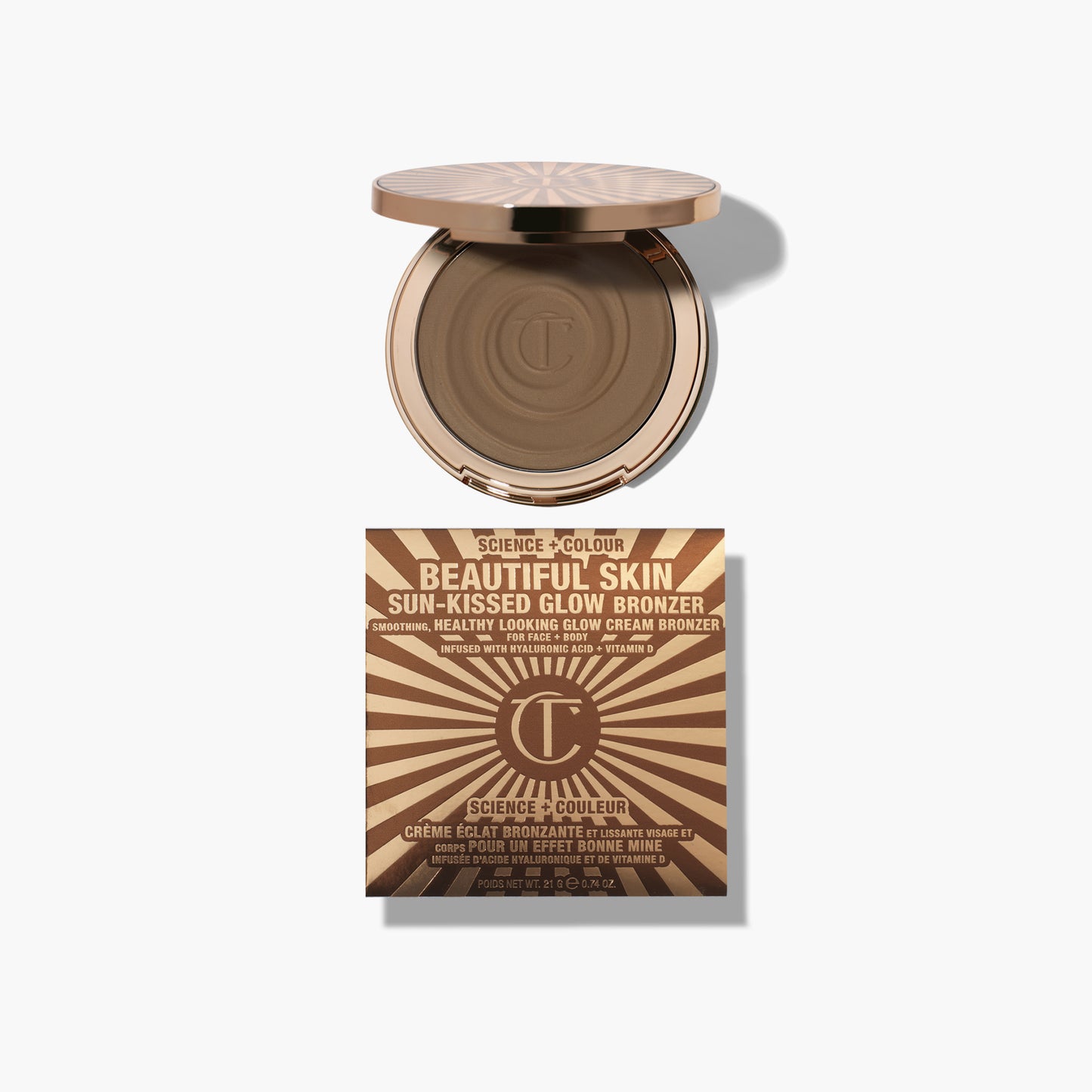 Charlotte Tilbury Beautiful Skin Sun-Kissed Glow Cream Bronzer Medium 21gm