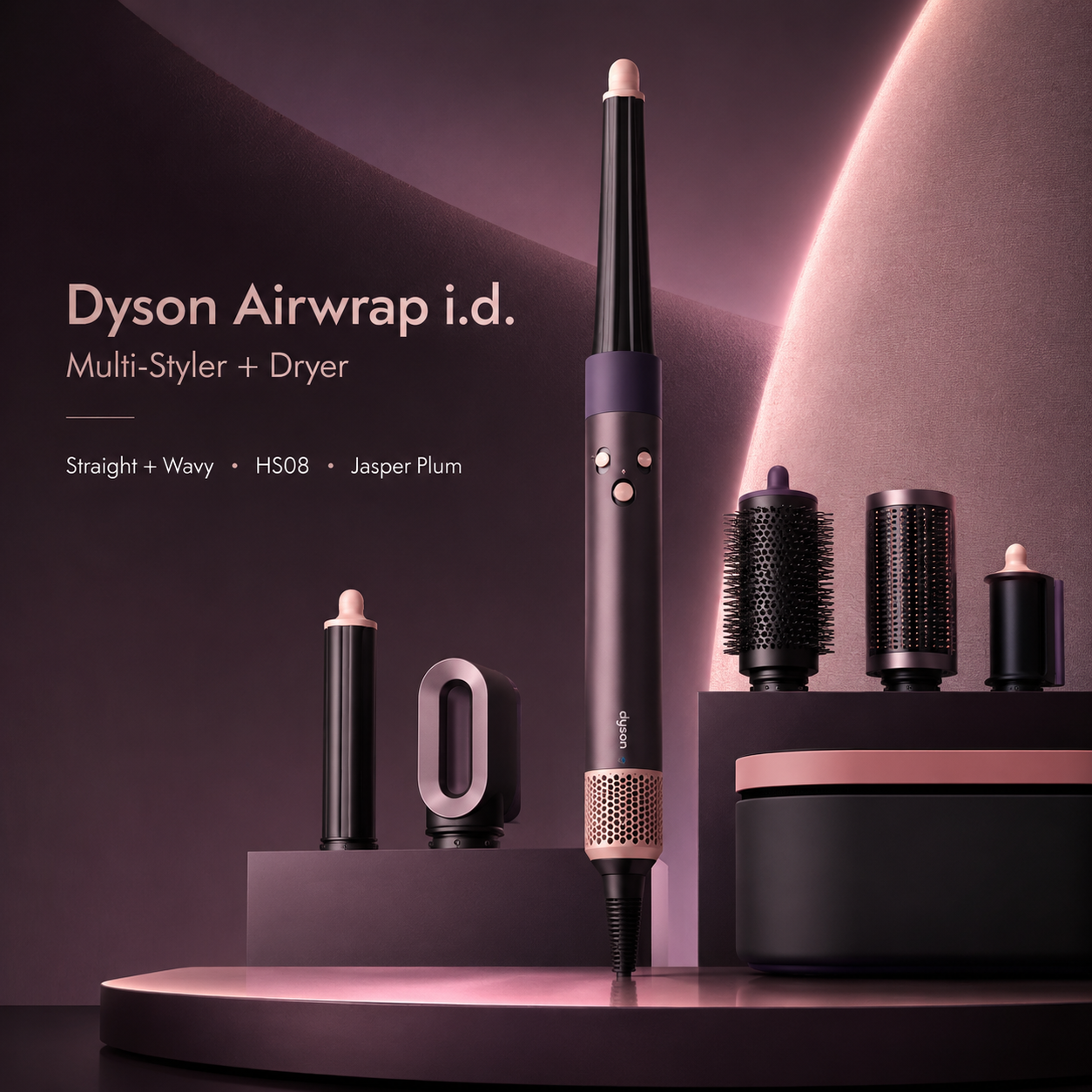 Dyson Airwrap i.d. Multi-Styler And Dryer Straight + Wavy HS08 Jasper Plum