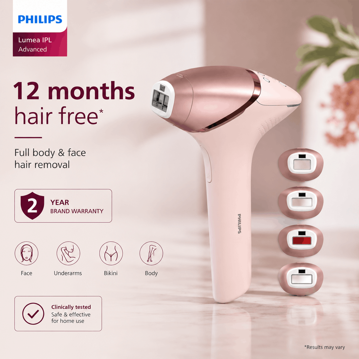 Philips Lumea IPL Advanced Full Body & Face Hair Removal Device BRI958/60