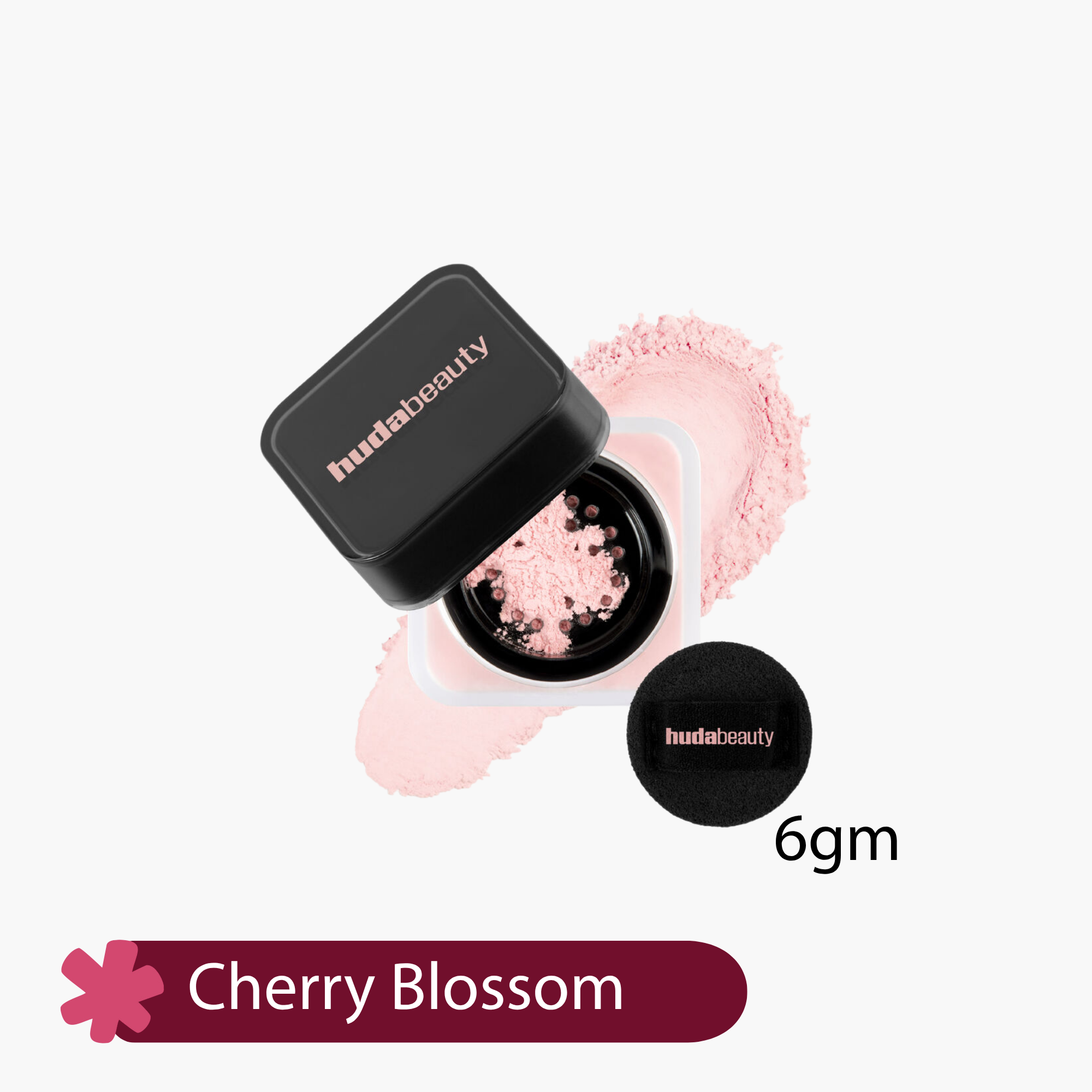 huda beauty mini easy bake loose baking & setting powder cherry blossom

