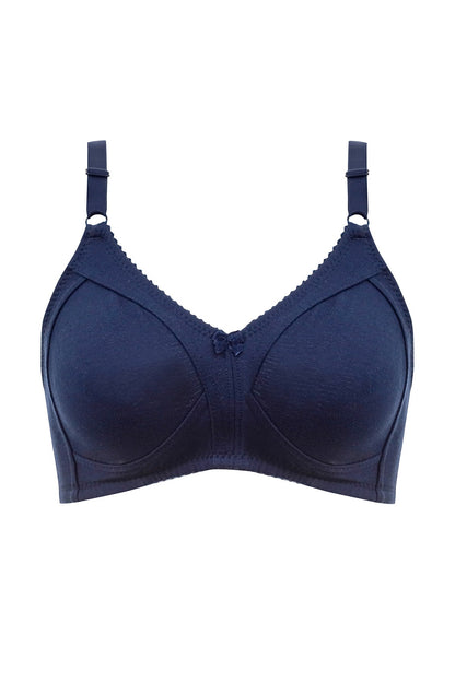 BLS Clara Non Wired And Non Padded Cotton Bra Navy Blue