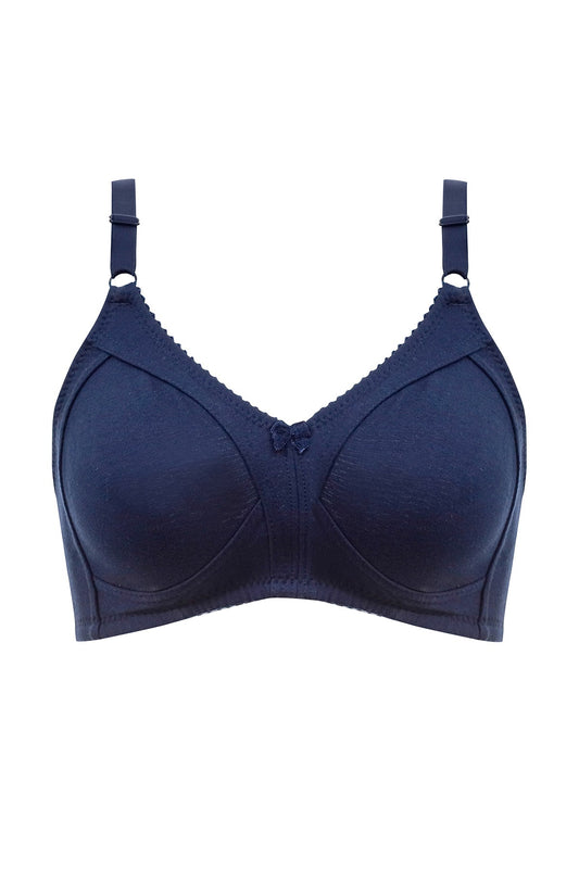 BLS Clara Non Wired And Non Padded Cotton Bra Navy Blue