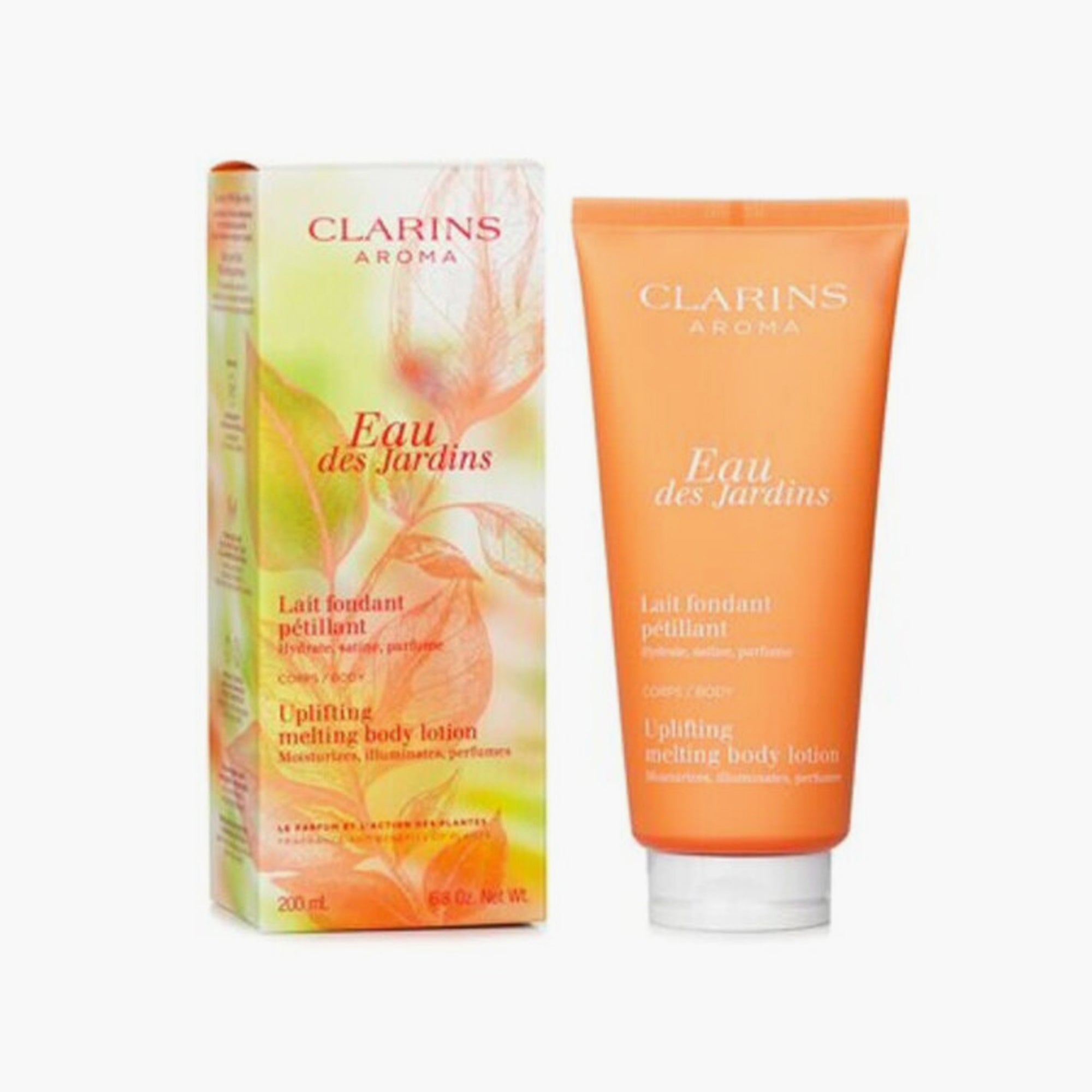 Clarins Eau Des Jardins Uplifting Melting Body Lotion 200ml how to use