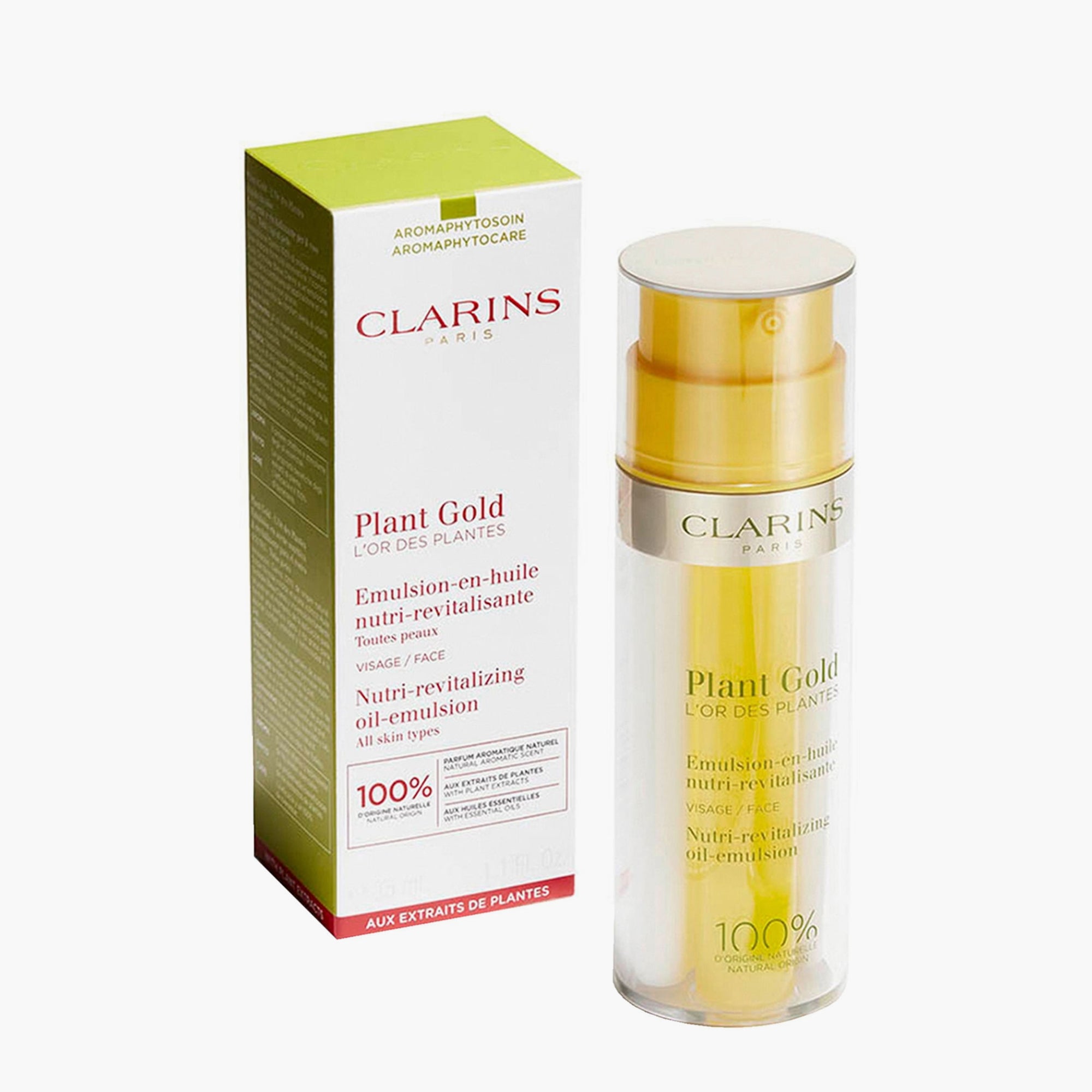 Clarins Plant Gold Face Nutri-Revitalizing Oil-Emulsion 35ml how to use