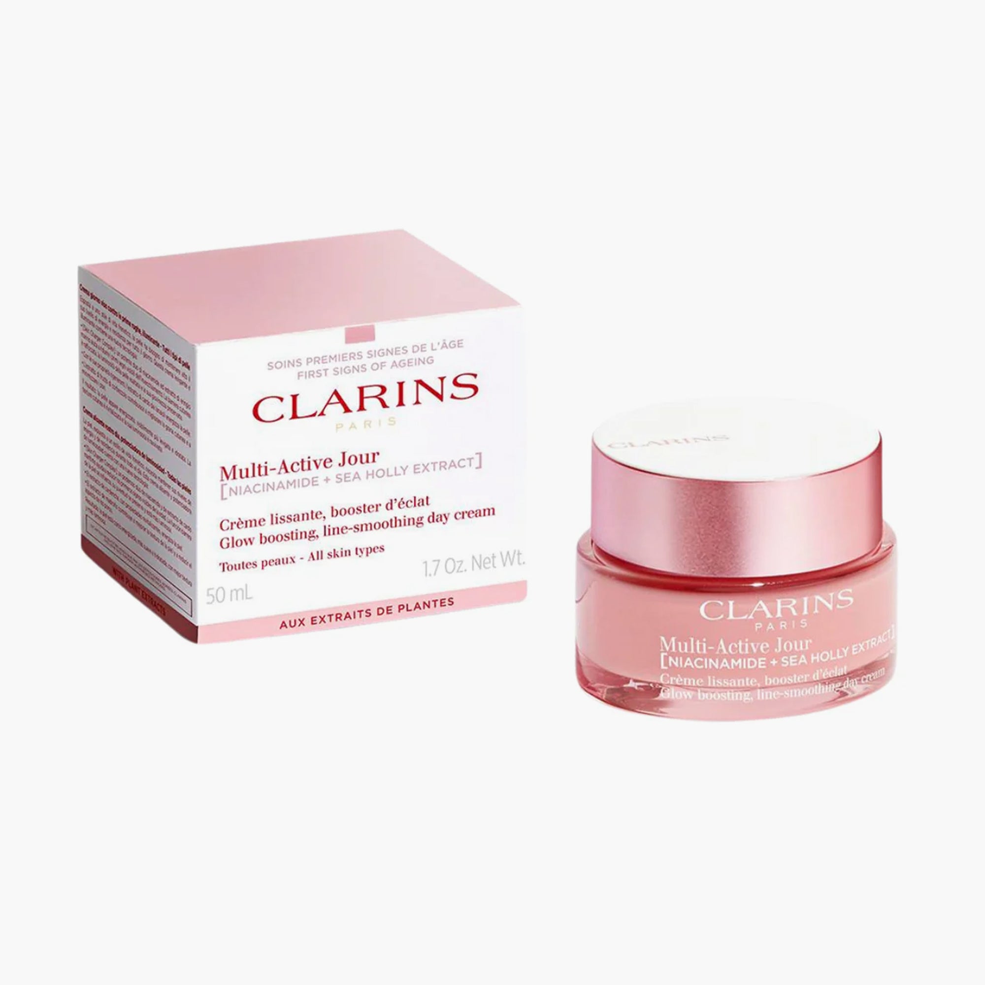 Clarins Multi-Active Glow Boosting, Line-Smoothing Day Cream All Skin Types 50ml how to use