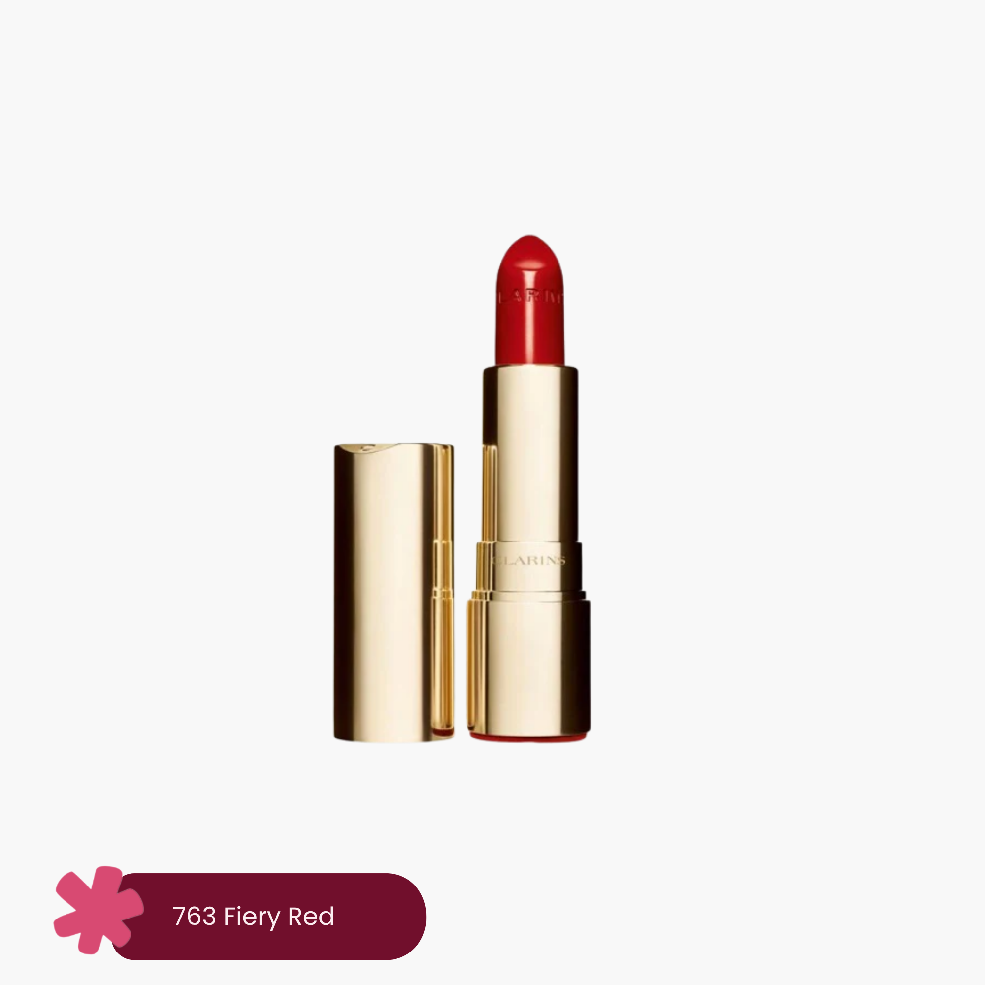 Clarins Joli Rouge Moisturizing Long-Wearing Lipstick 763 Fiery Red 3.5gm