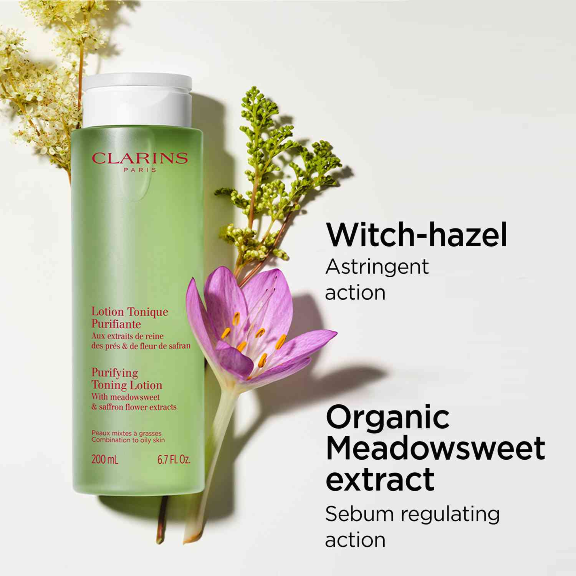 Clarins Purifying Toning Lotion With Meadowsweet & Saffron Extracts 200ml