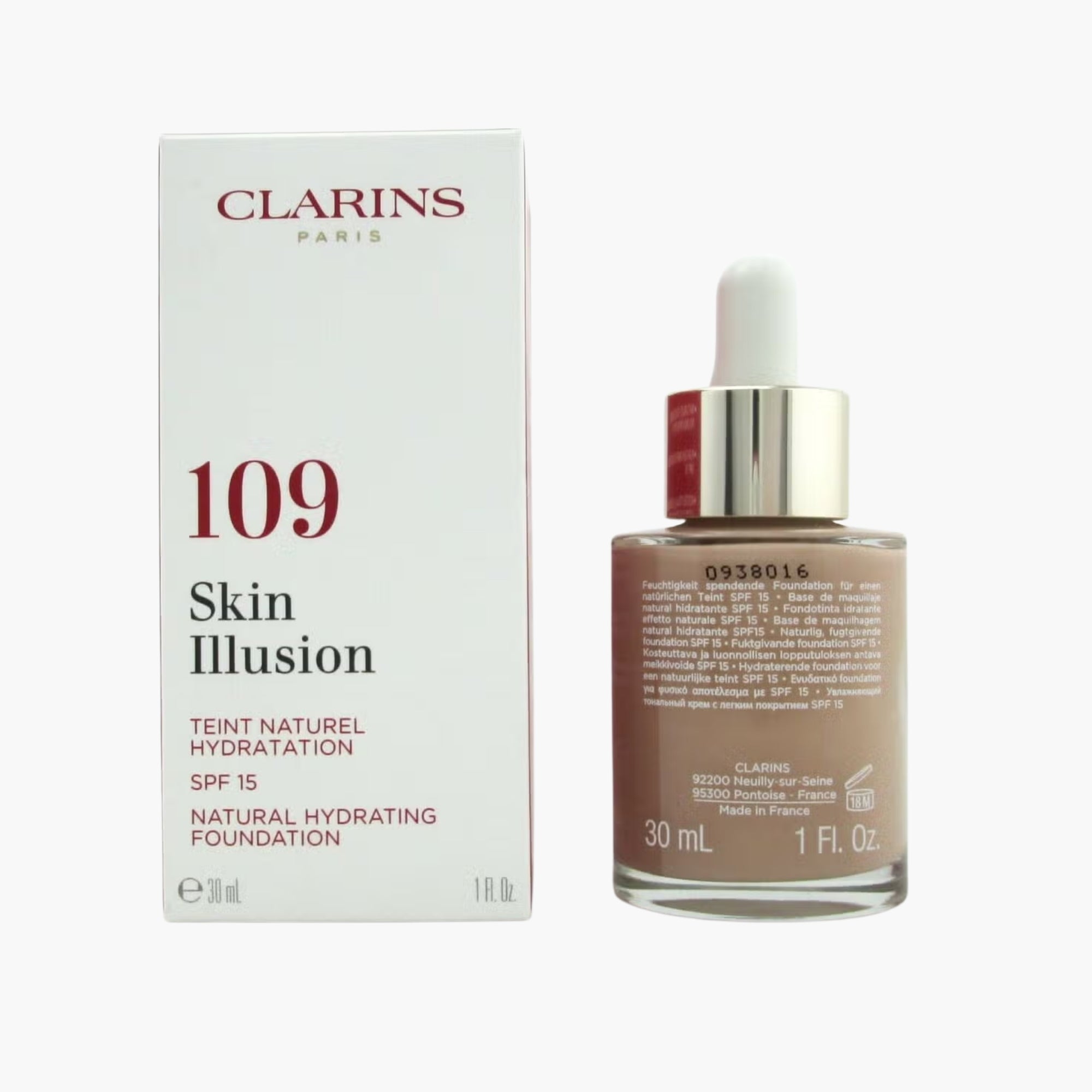 Clarins Skin Illusion Natural Hydrating Foundation SPF 15 30ml