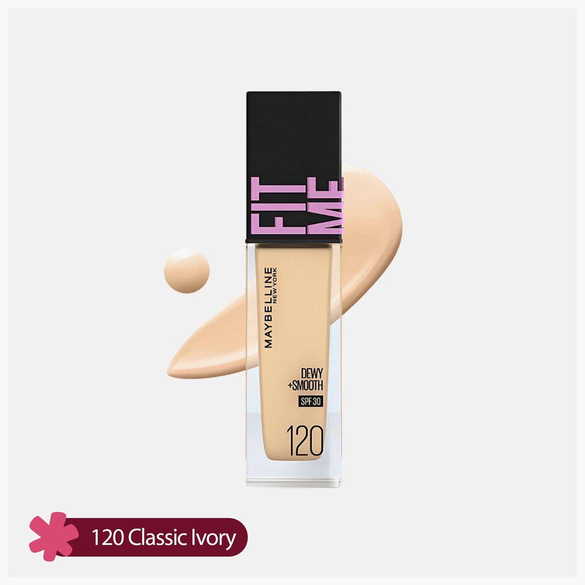 Maybelline Fit Me Dewy+Smooth Liquid Foundation SPF 30 120 Classic Ivory 30ml