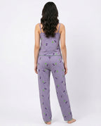 Sajiero Cotton Sleeveless PJ Set Cherry Bliss Purple