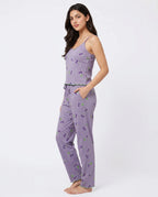 Sajiero Cotton Sleeveless PJ Set Cherry Bliss Purple