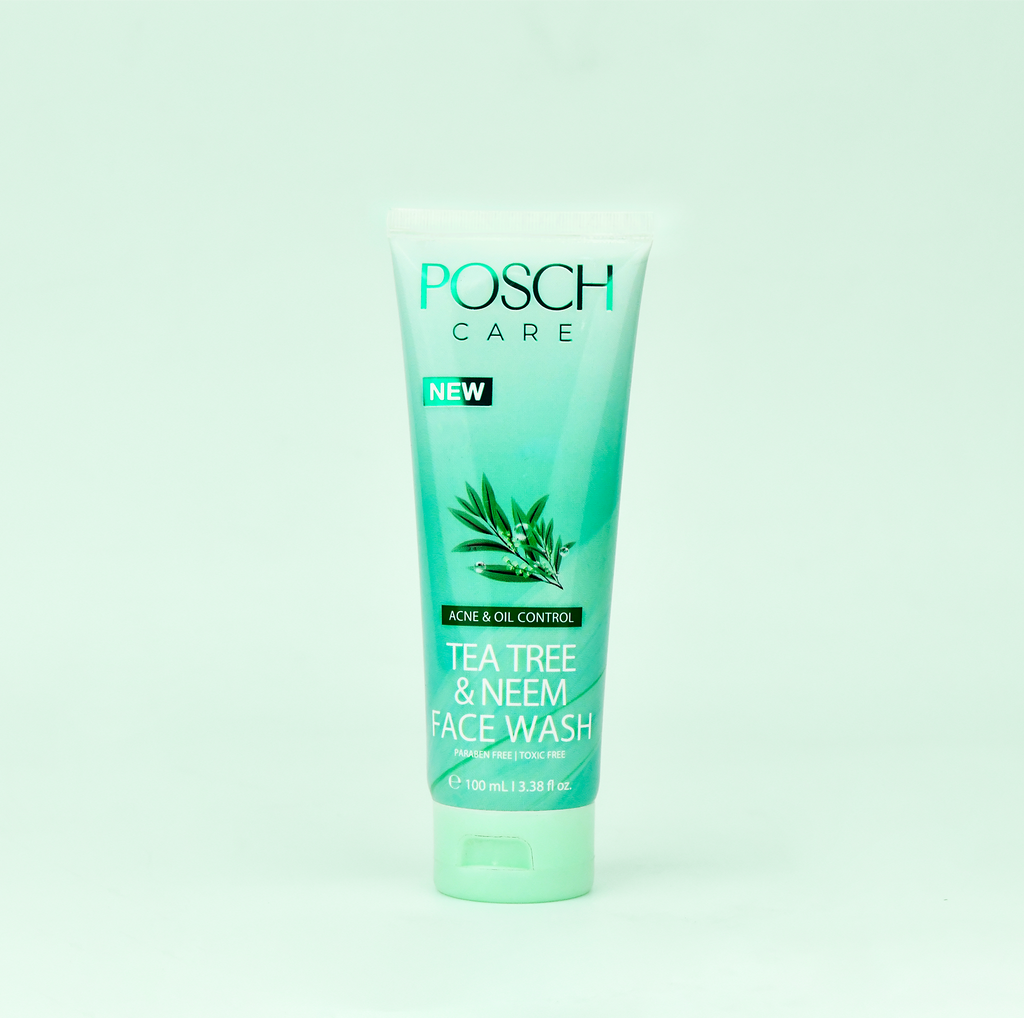 posch care tea tree & neem face wash for oily skin
