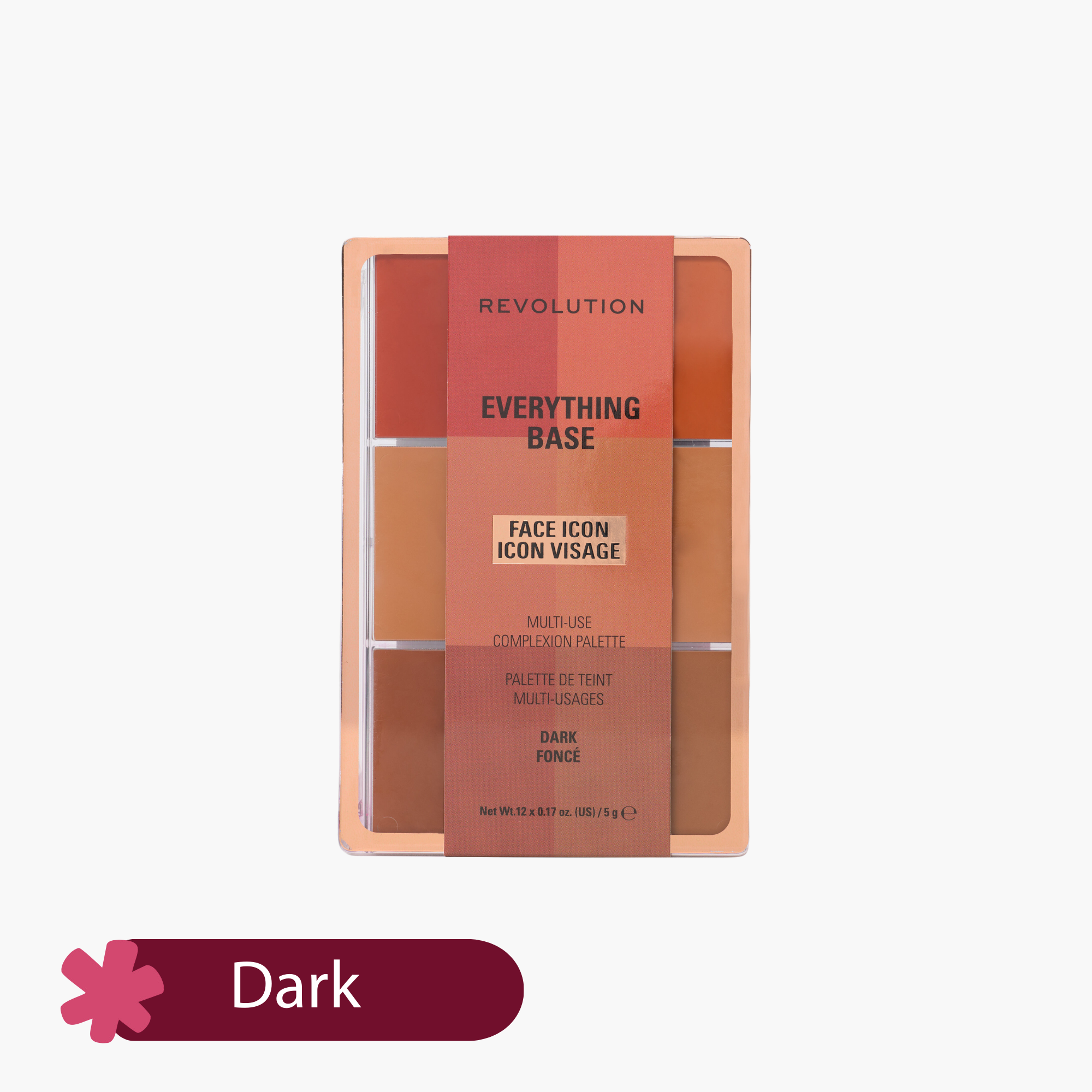revolution everything base face icon complexion palette dark

