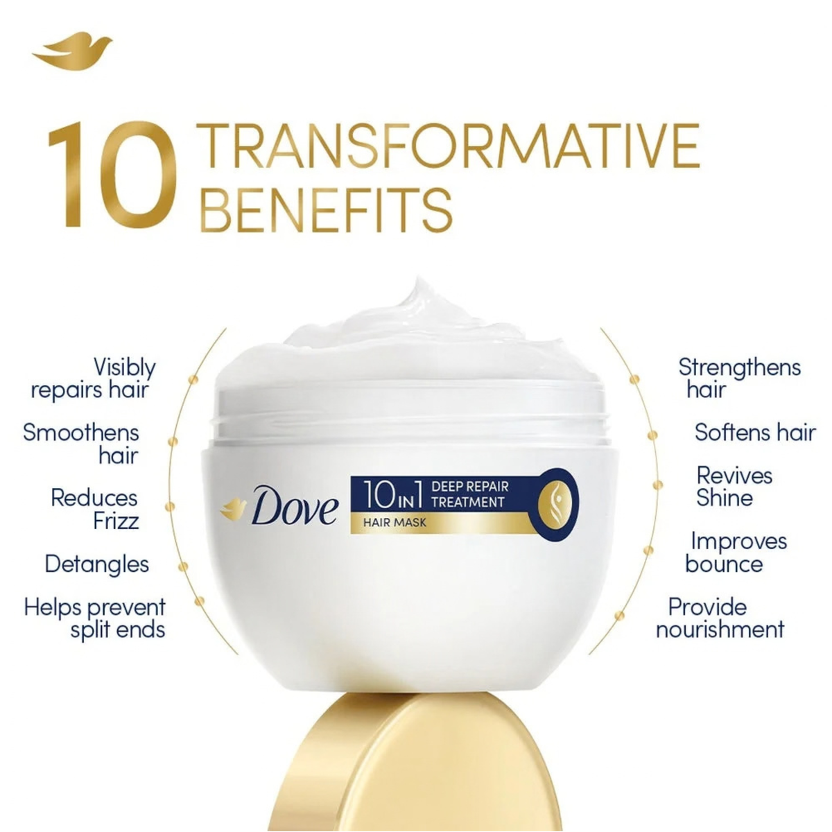 Dove 10 In 1 Deep Repair Treatment Hair Mask 250ml