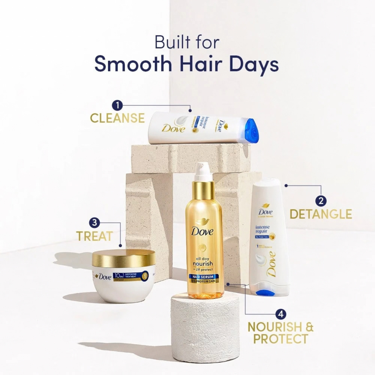 Dove All Day Nourish + UV Protect Bio-Protein Care Hair Serum