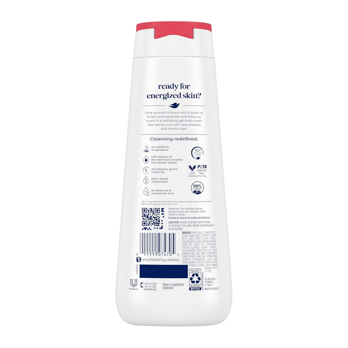 Dove Rejuvenate Body Wash With Pomegranate And Hibiscus