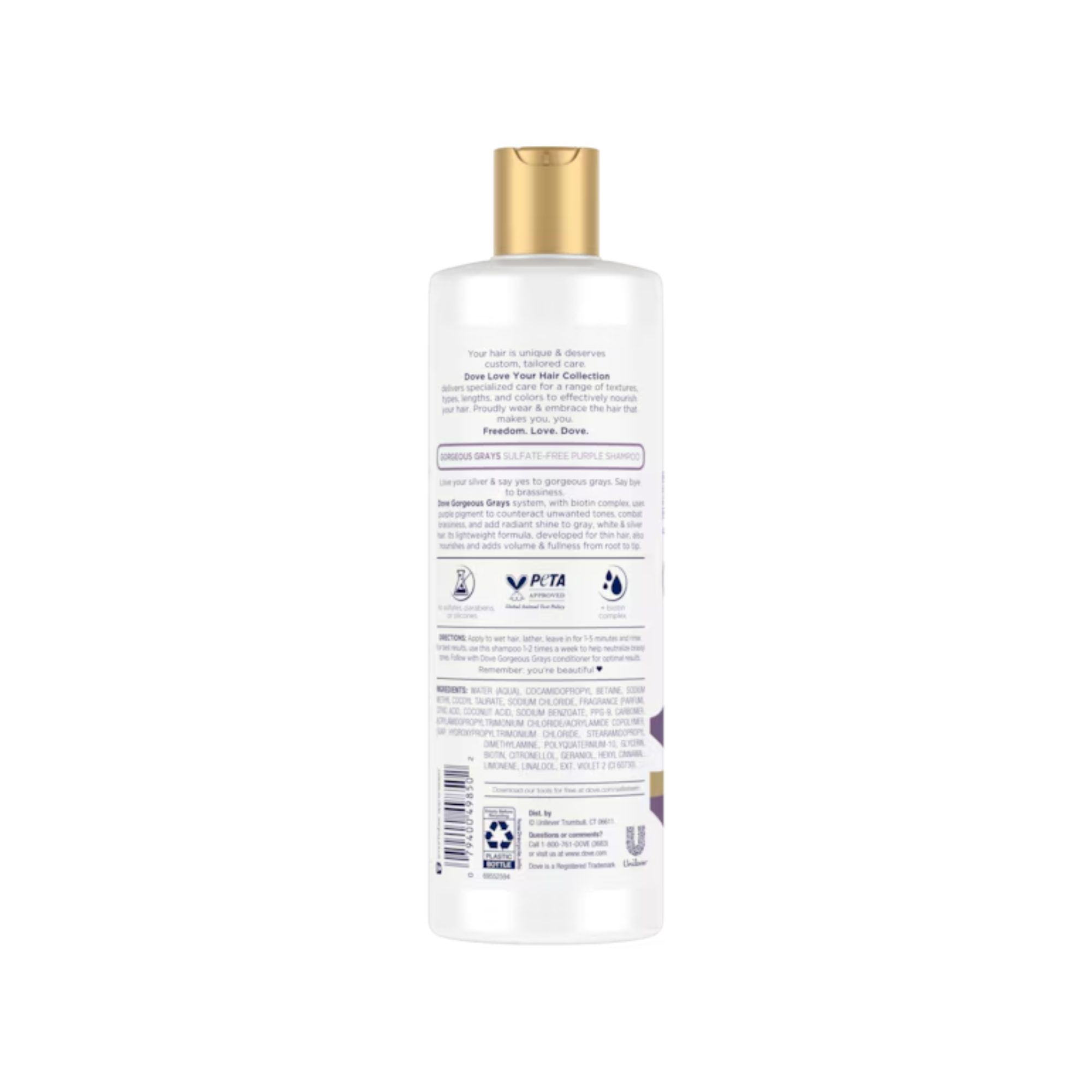 Dove Love Your Silver Gorgeous Grays Sulfate-Free Purple Shampoo