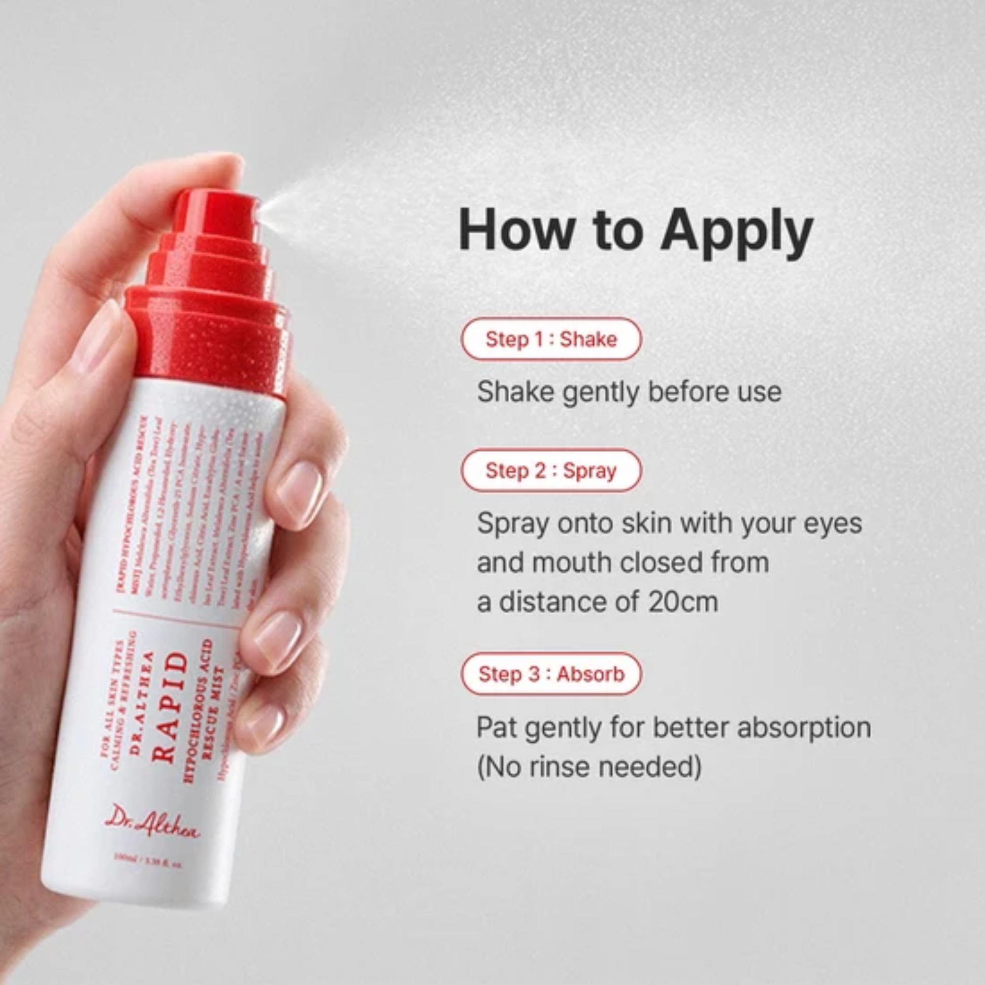 Dr. Althea Rapid Hypochlorous Acid Rescue Mist