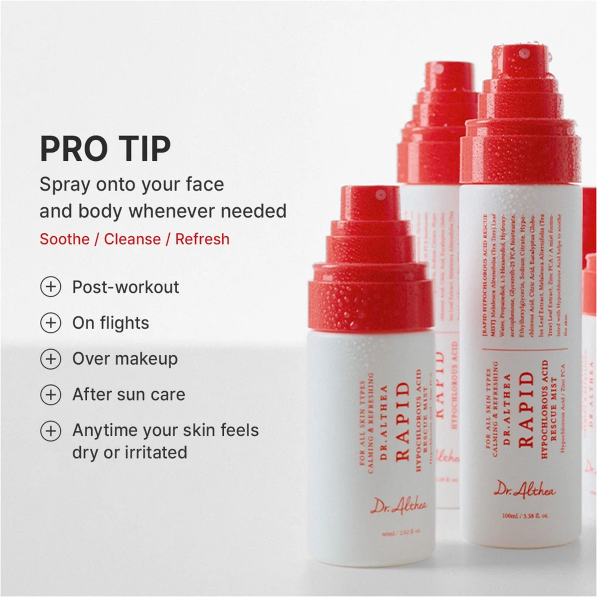 Dr. Althea Rapid Hypochlorous Acid Rescue Mist
