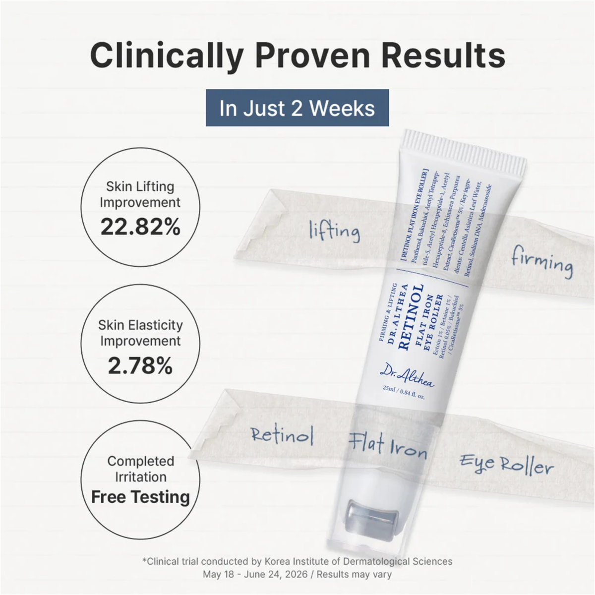 Dr. Althea Retinol Flat Iron Eye Roller 25ml