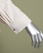 Loom Pakistan Draped Shoulder Top Beige
