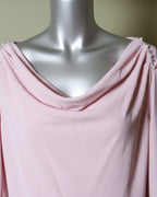 Loom Pakistan Draped Shoulder Top Tea-Pink