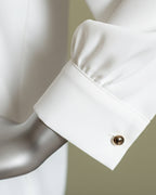 Loom Pakistan Draped Shoulder Top White