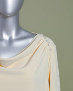 Loom Pakistan Draped Shoulder Top Yellow