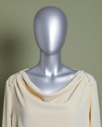 Loom Pakistan Draped Shoulder Top Yellow