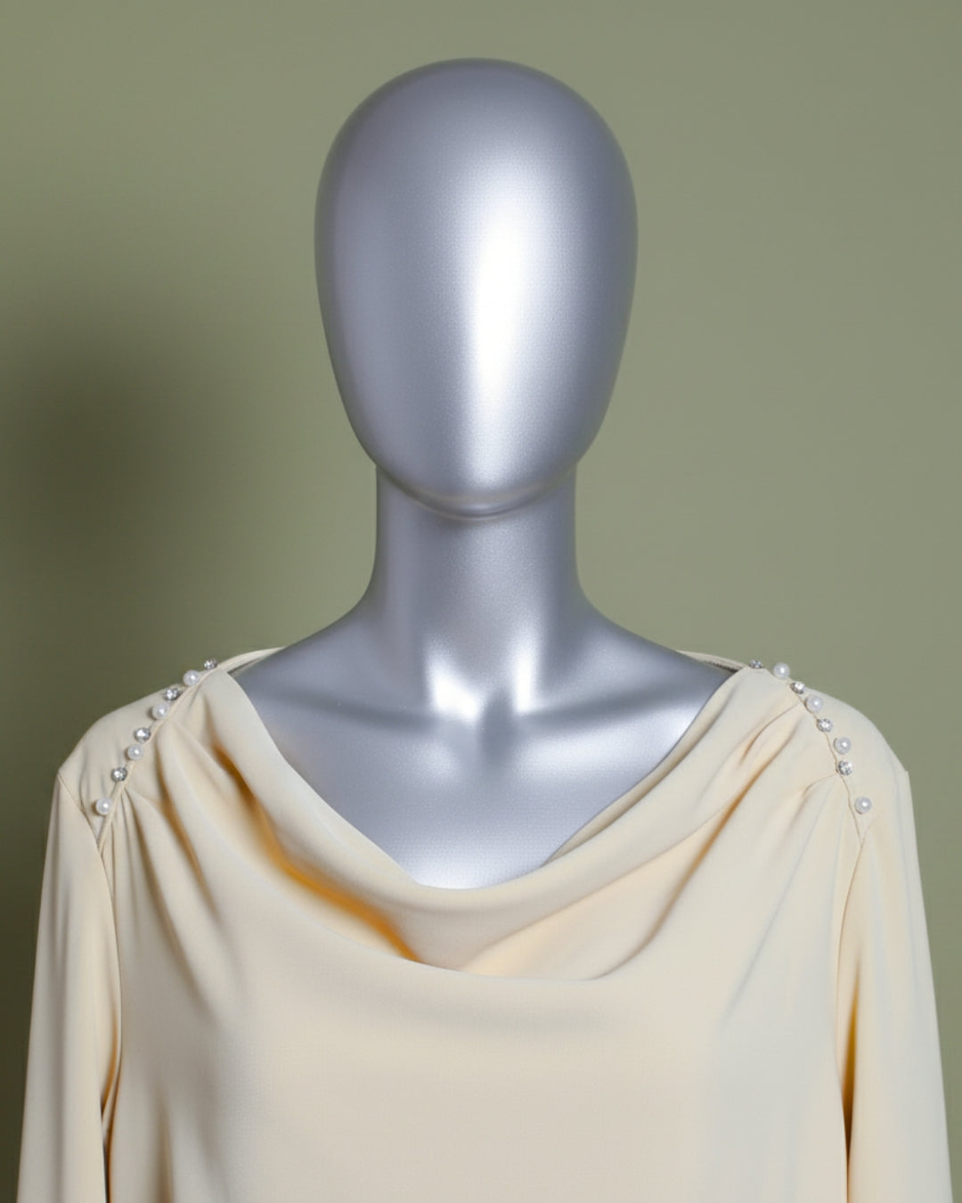 Loom Pakistan Draped Shoulder Top Yellow