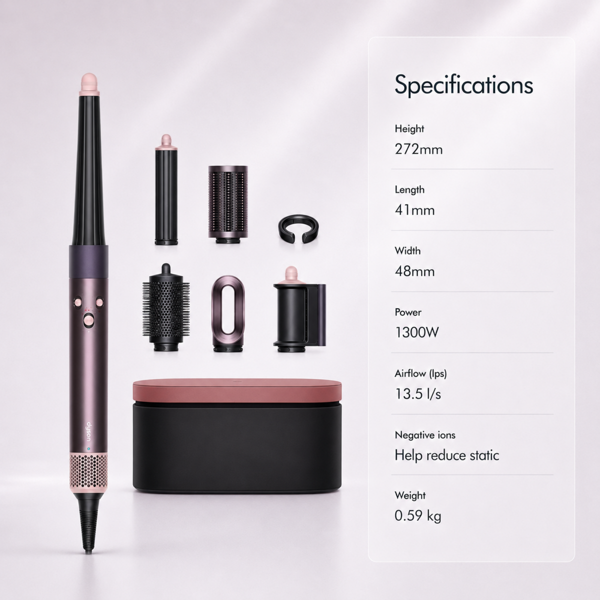 Dyson Airwrap I D Multi Styler & Dryer Straight Wavy With Presentation Case Hs08 Jasper Plum 7 Piece prices in Pakistan