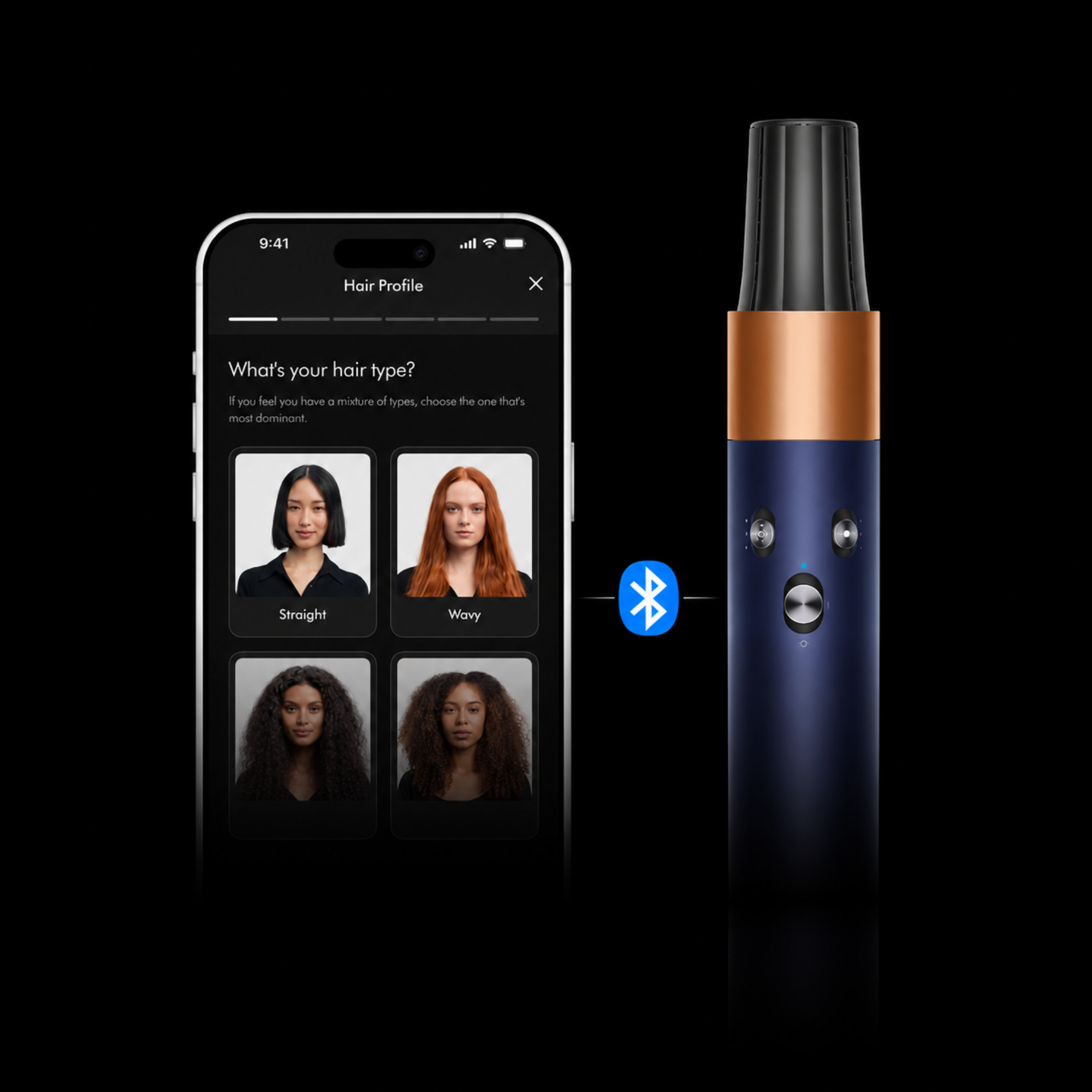 Dyson Airwrap i.d. Multi-Styler And Dryer Straight + Wavy HS08 Prussian Blue & Rich Copper