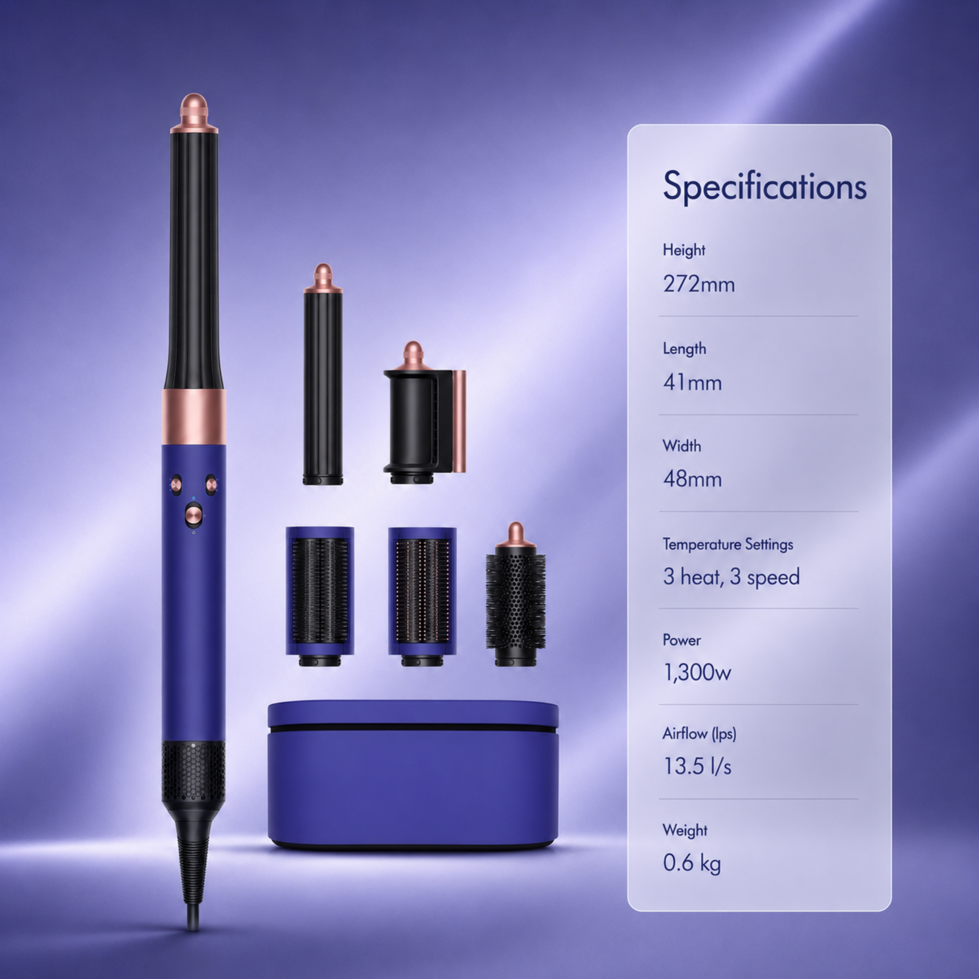 Dyson Airwrap i.d. Multi-Styler And Dryer Straight + Wavy HS08 Prussian Blue & Rich Copper