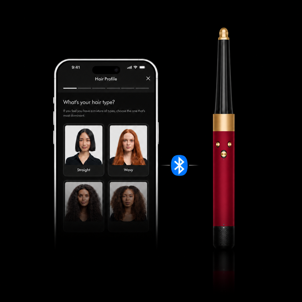 Dyson Airwrap i.d. Multi-Styler And Dryer Straight + Wavy HS08 Red Velvet & Gold