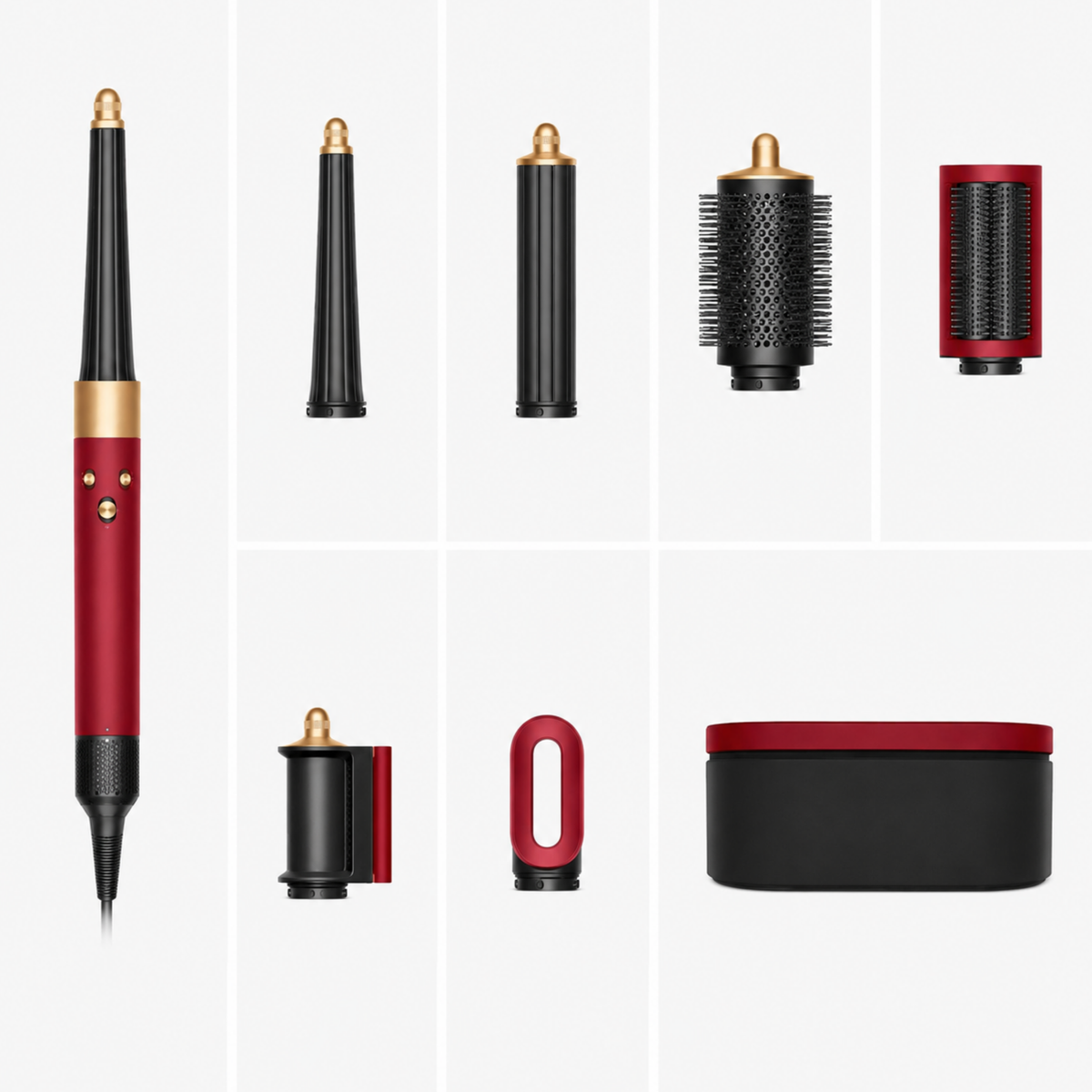 Dyson Airwrap i.d. Multi-Styler And Dryer Straight + Wavy HS08 Red Velvet & Gold