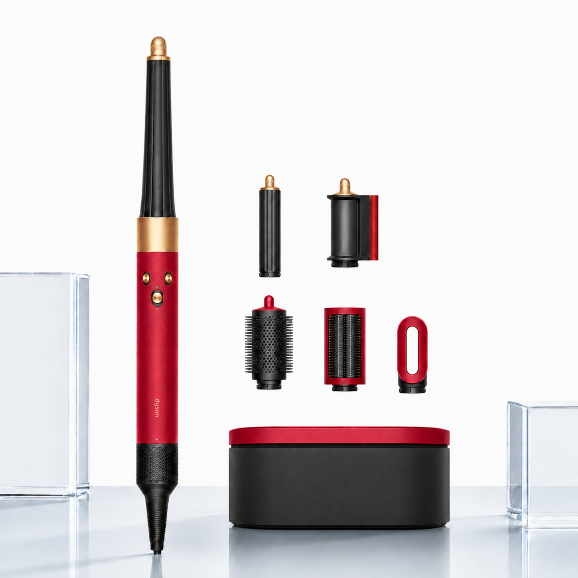Dyson Airwrap i.d. Multi-Styler And Dryer Straight + Wavy HS08 Red Velvet & Gold