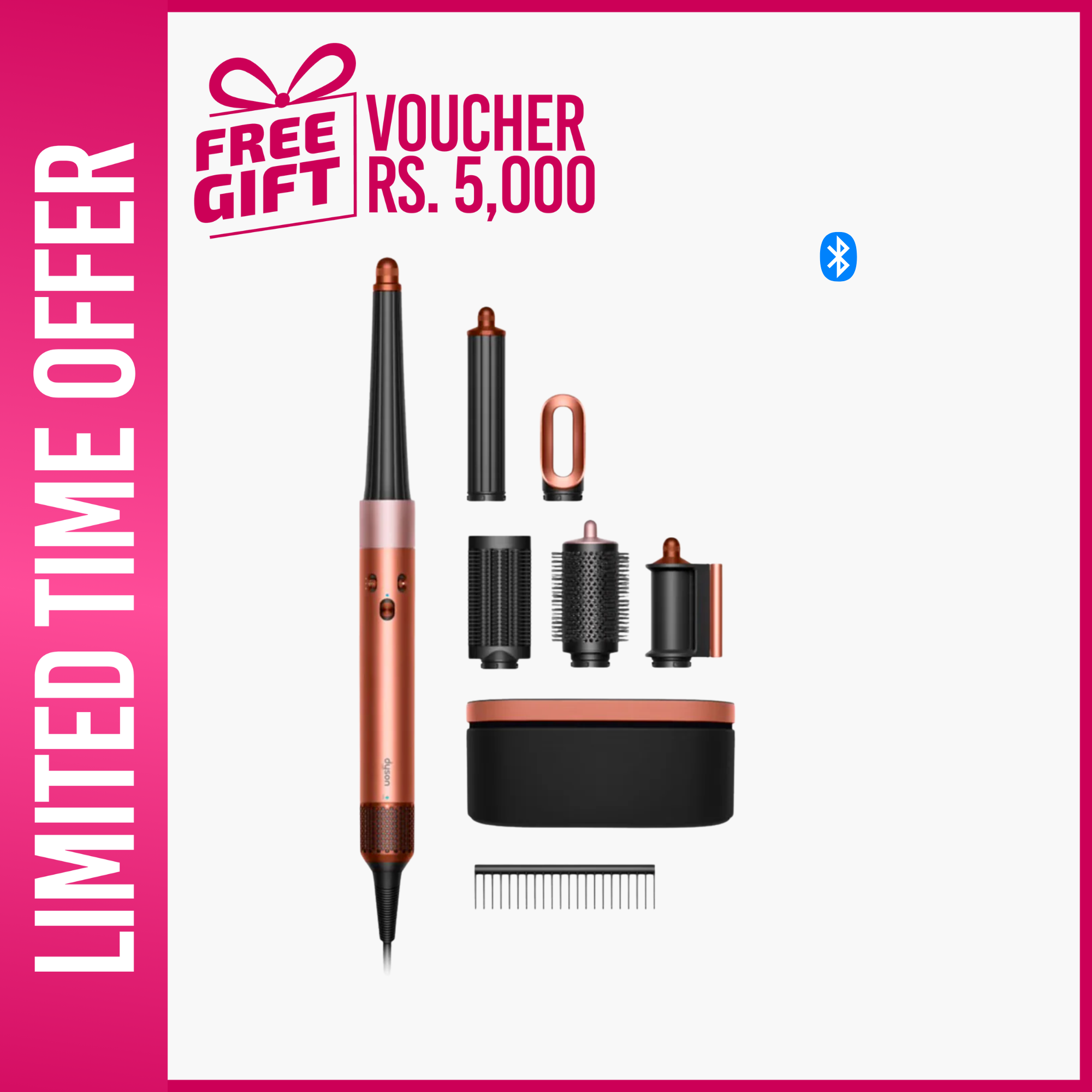 Dyson Airwrap i.d. Multi-Styler And Dryer Straight + Wavy HS08 Ceramic Amber Silk