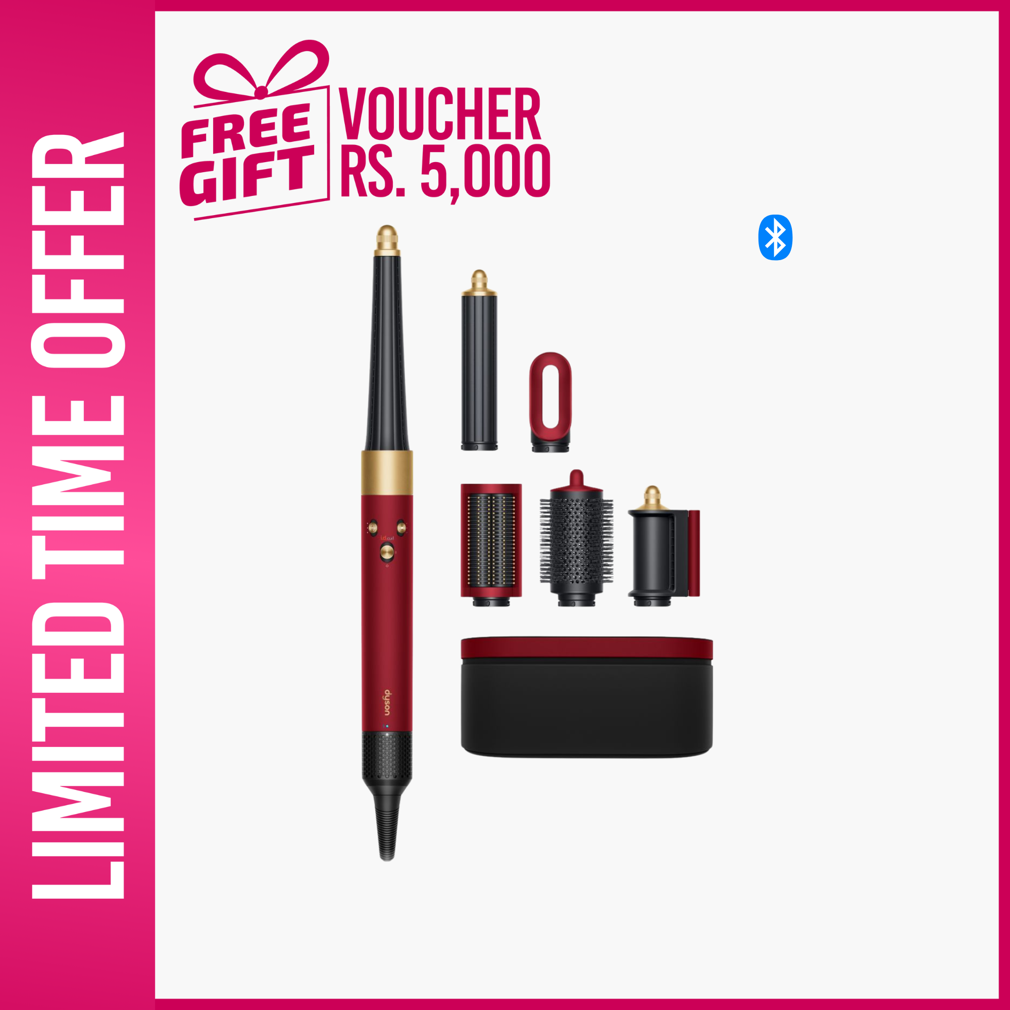 Dyson Airwrap i.d. Multi-Styler And Dryer Straight + Wavy HS08 Red Velvet & Gold