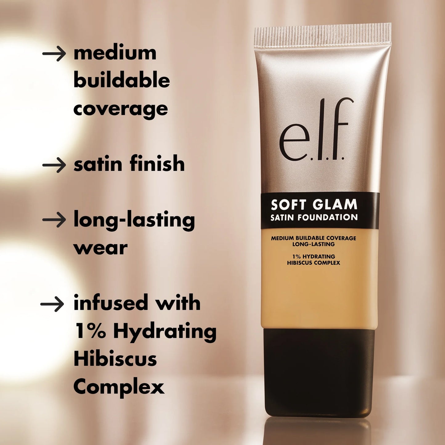 ELF Soft Glam Satin Foundation 22 Light Warm 30ml