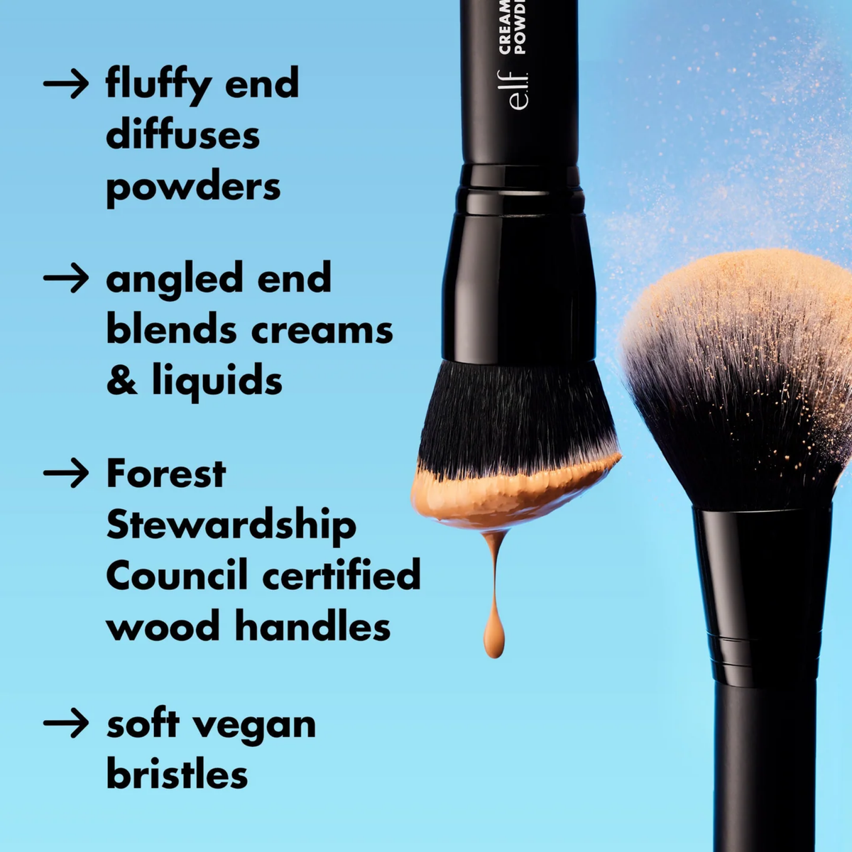 ELF Cream & Powder Face Brush