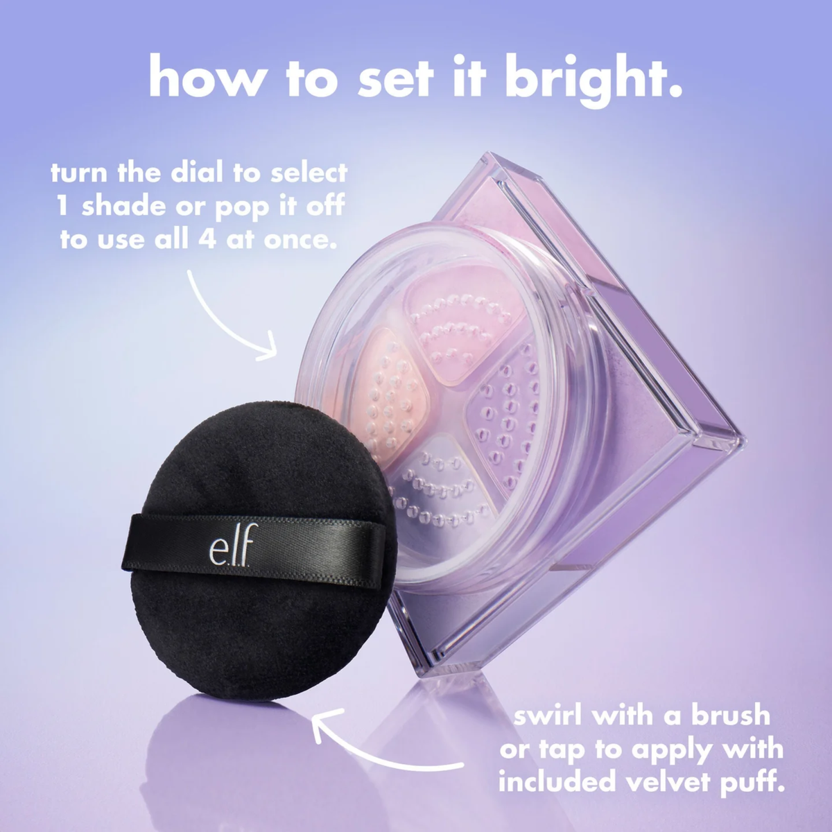 ELF Set It Bright Powder Quad 10.6gm